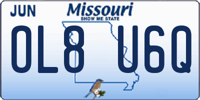 MO license plate OL8U6Q