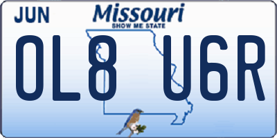 MO license plate OL8U6R