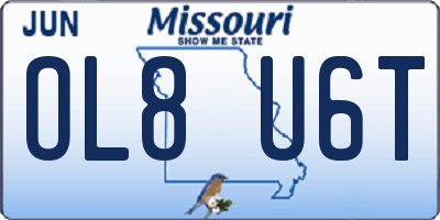 MO license plate OL8U6T