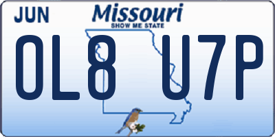 MO license plate OL8U7P