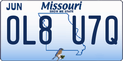 MO license plate OL8U7Q