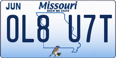 MO license plate OL8U7T
