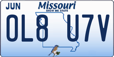 MO license plate OL8U7V