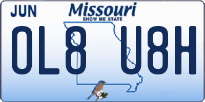 MO license plate OL8U8H