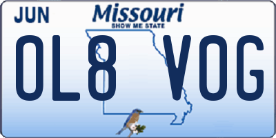 MO license plate OL8V0G