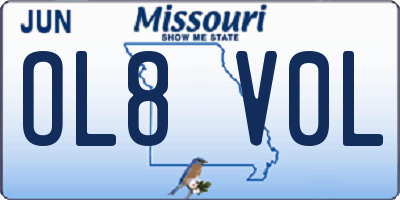 MO license plate OL8V0L