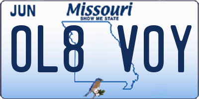 MO license plate OL8V0Y