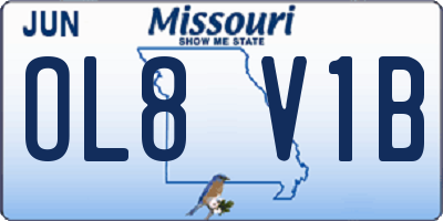 MO license plate OL8V1B