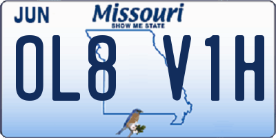 MO license plate OL8V1H