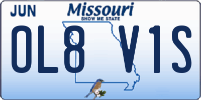 MO license plate OL8V1S