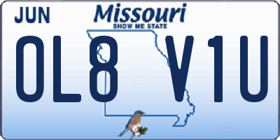 MO license plate OL8V1U