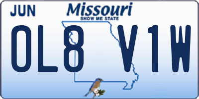MO license plate OL8V1W