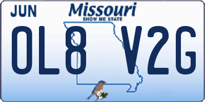 MO license plate OL8V2G