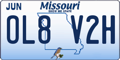 MO license plate OL8V2H