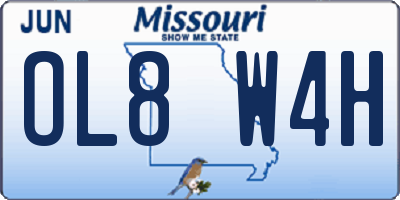 MO license plate OL8W4H