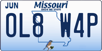 MO license plate OL8W4P