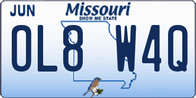 MO license plate OL8W4Q