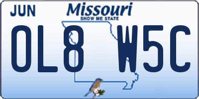 MO license plate OL8W5C