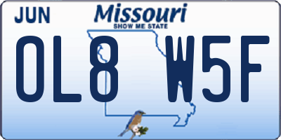 MO license plate OL8W5F
