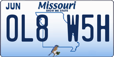 MO license plate OL8W5H