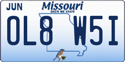 MO license plate OL8W5I