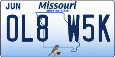 MO license plate OL8W5K