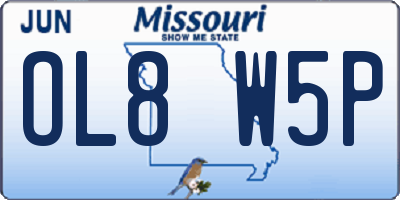 MO license plate OL8W5P