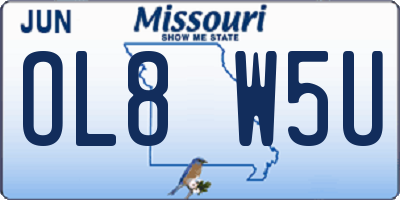 MO license plate OL8W5U