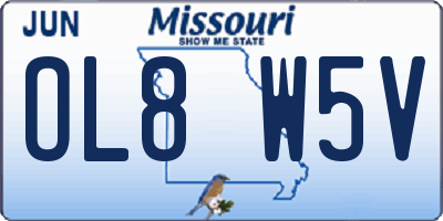 MO license plate OL8W5V