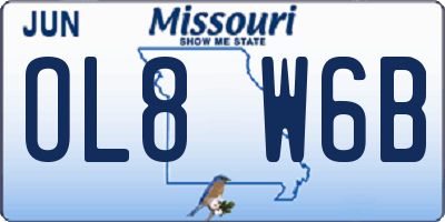 MO license plate OL8W6B