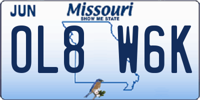 MO license plate OL8W6K