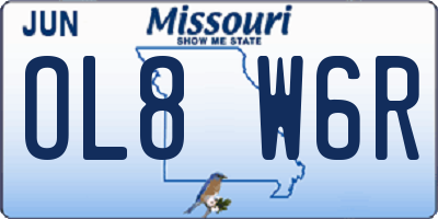 MO license plate OL8W6R