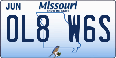 MO license plate OL8W6S