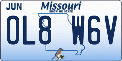 MO license plate OL8W6V