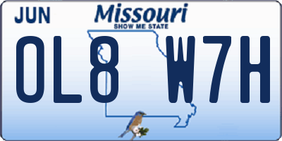 MO license plate OL8W7H