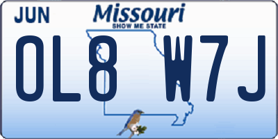 MO license plate OL8W7J