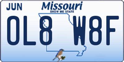MO license plate OL8W8F