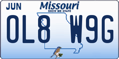 MO license plate OL8W9G
