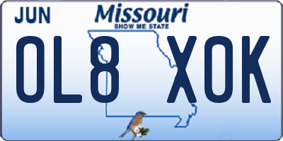 MO license plate OL8X0K