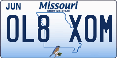 MO license plate OL8X0M