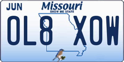 MO license plate OL8X0W
