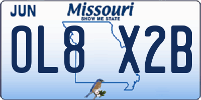 MO license plate OL8X2B