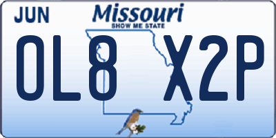 MO license plate OL8X2P