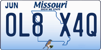 MO license plate OL8X4Q