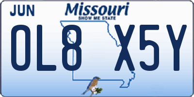 MO license plate OL8X5Y