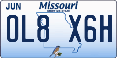 MO license plate OL8X6H