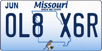 MO license plate OL8X6R