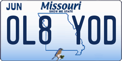 MO license plate OL8Y0D