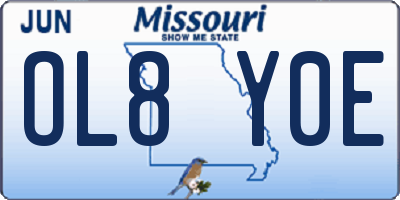 MO license plate OL8Y0E
