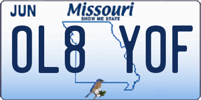 MO license plate OL8Y0F